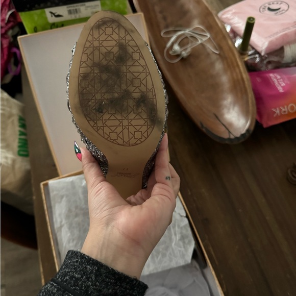 Badgley Miscka Conroy Metallic Glitter Evening Shoe - Picture 6 of 8